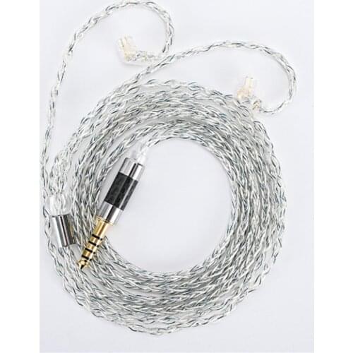 8 Core 7n single crystal copper silver plated wire MMCX 0.78mm TFZ 0.78QDC