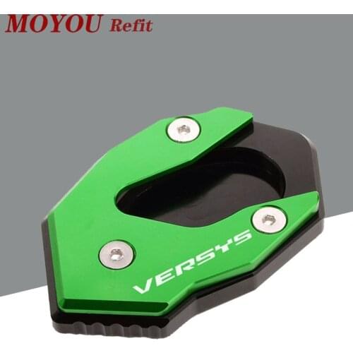 Motorcycle CNC Aluminum Side Stand Enlarger Plate Kickstand Enlarge Extension pad for KAWASAKI VERSYS1000 versys 1000 KLE1000