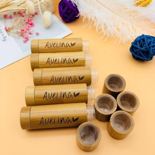 Lipgloss tube wholesale 3ml 5ml bamboo lipstick tube container lipgloss tube bulk 100 pack