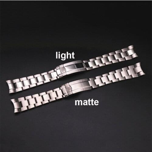 20mm Watch Accessories Bracelet for Rolex- Water Ghosts Waterproof Series with Folding Buckle Mens Steel Strap Watch Band