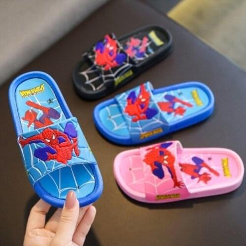 Disney childrens cartoon spiderman boys and girls home shoes sandals and slippers beach shoes summer student slippers