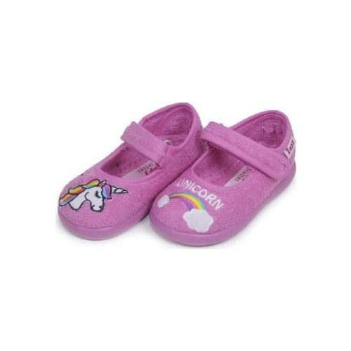 Home slippers for Unicorn Girl with velcro Dobsons.com