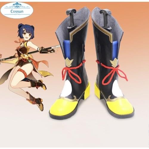 Genshin Impact Xiangling Boots Xiang Ling Halloween Cosplay Shoes High Heels For Women Girls 2020 New Hot Game