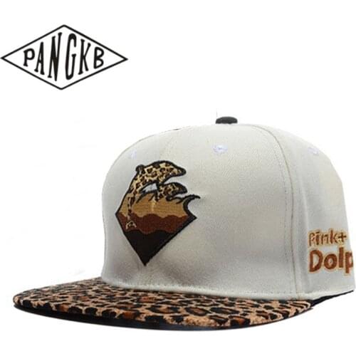 PANGKB Brand Pink Dolphin Leopard Cap bone hip hop snapback hat sun protection adult outdoor casual sun baseball cap
