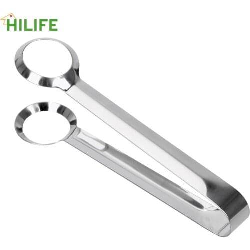 HILIFE Cake Salad Serving BBQ Tongs Egg Potato Clip Creative Egg Tong Food Dessert Pick Stainless Steel Clip