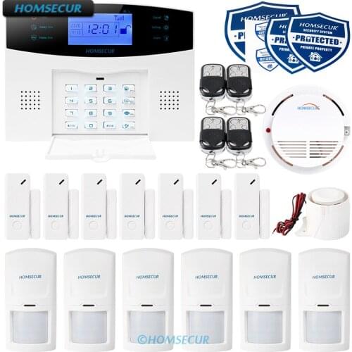 HOMSECUR Wireless GSM SMS Autodial Home Security Alarm System+6*PIR+Door Sensor