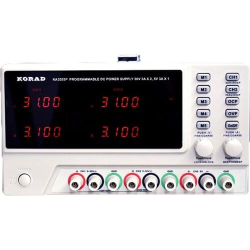 KORAD KA3305P Programmable Precision Variable Adjustable 30V 5A USB RS232 Ports Digital DC Triple Linear Power Supply Lab Grade