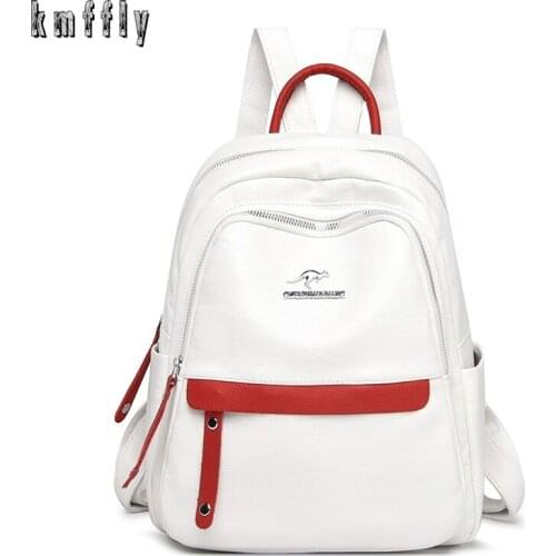 Leather Backpacks Large Capacity Designer Travel Bag For Women Travel Shoulder Bag Girls Good Quality School Bags Retro 2021