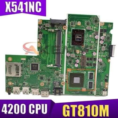 X541NC Laptop motherboard for ASUS X541NC original mainboard Pentium 4200 CPU GT810M