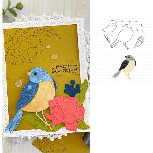 Feathered Friends Metal Cutting Dies Scrapbook Diary Decoration Stencil Embossing Template DIY Greeting Card Handmade 2021 NEW