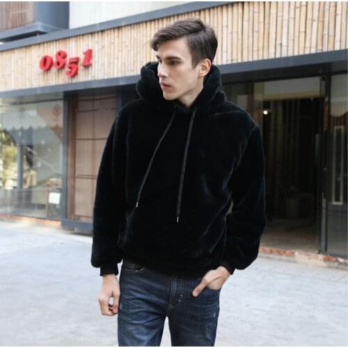 MRMT 2021 Brand Mens Hoodies Sweatshirts Imitated Minks Hooded Pullover for Male Fleece Hoodie Sweatshirt