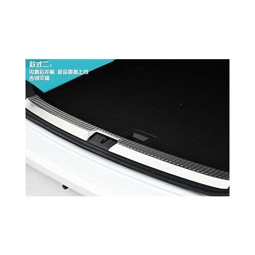 Stainless Steel Inner Rear Bumper Protector trims for VW Golf 7 Mk7 2013 - 2018