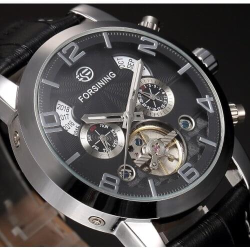 New FORSINING Luxury Automatic Mechanical Movement Sport Military Watch Men Tourbillon Wristwatches Male Clock Relogio Masculino