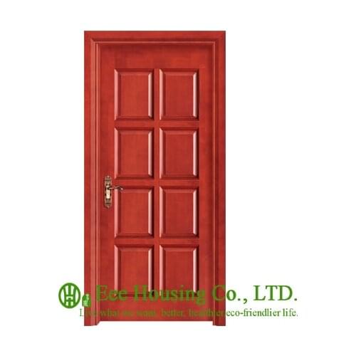40mm thickness Timber veneer door for apartment, Swing type door, inward & outward opening entry door, MDF Timber door