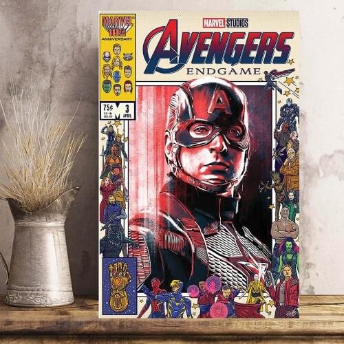 Marvel Graffiti Posters and Canvas Prints Wall Art Decorative Painting Captain America Cuadros for Living Room Home Decoration