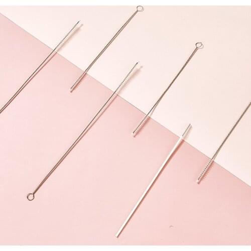 Different Pcs Silicone Bottle Brush Stainless Steel Cleaners Nylon Tube Feeder Cup Glass Straw Brushes Cleaning Tools