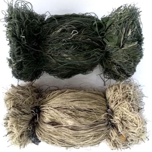 Multi color camouflage weight 2 pounds grass style ghillie suit thread,burlap yarns DIY mossy blend hunting tactical kit