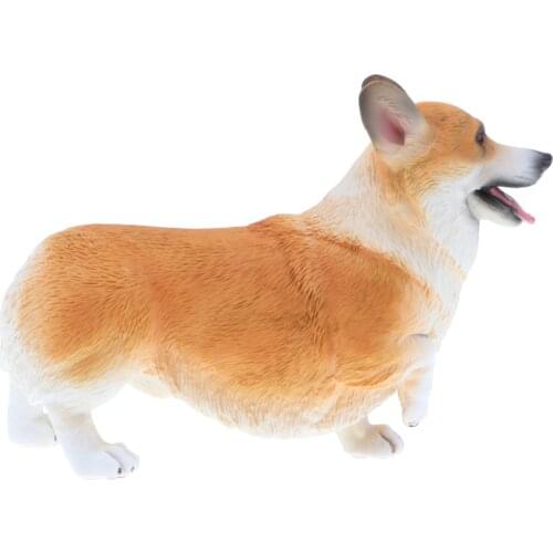 Realistic Corgis Dog Animal Puppy Pet Figure Toys Wild Forest Farm Ocean Creatures Action Models Kids Educational Toy Home Decor