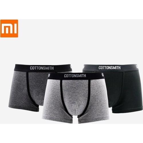 Xiaomi COTTONSM 3pcs men underwear Miniature windows dry briefs Soft High Stretch Shorts Breathable Cotton Panties