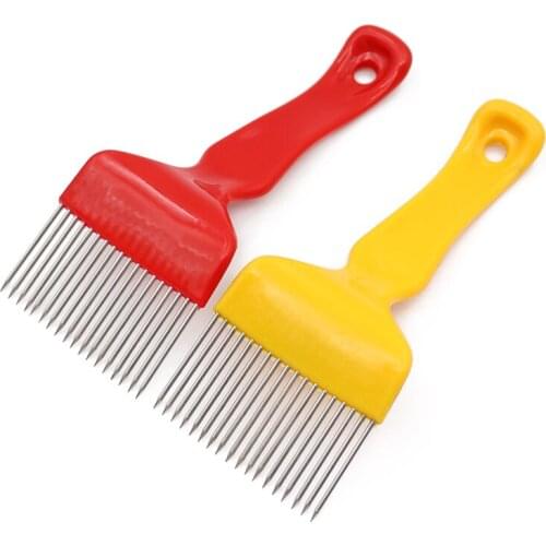 Beekeeping Tools 18 Pin Straight Needles Uncapping Forks Handle Bee honey Forks Stainless Steel Honey Sparse Rake Shovel Comb