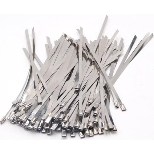 100PCS 4.6*800 mm stainless steel zip CABLE TIES LOCK TIE WRAP