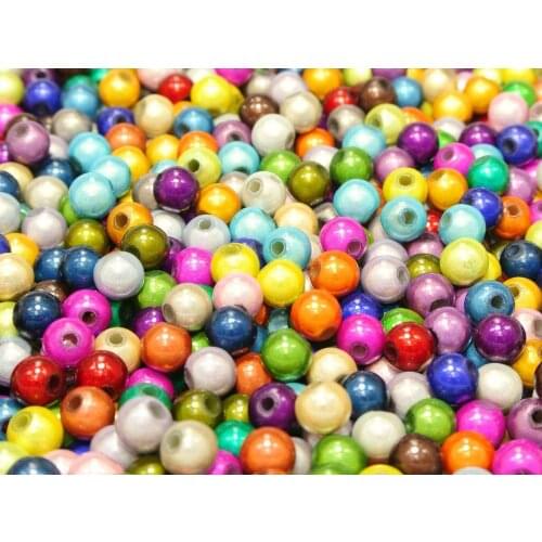 200 pcs Mixed Color 3D Illusion Miracle beads 6mm Spacer fashion diy Accessories