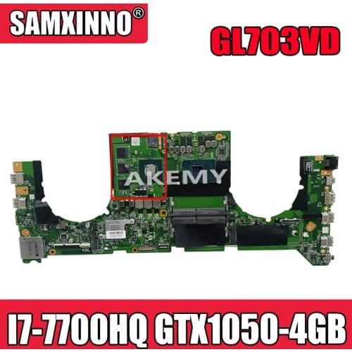 Akemy DABKNMB28A0 Laptop motherboard for ASUS ROG Strix GL703VD original mainboard I7-7700HQ GTX1050-4GB