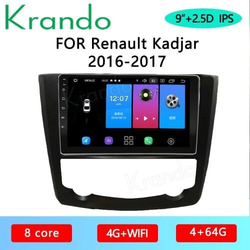 Krando Android 10.0 9" IPS Full Touch Car Multimedia Radio For Renault Kadjar 2016-2017 Audio Carplay DSP WIFI Bluetooth