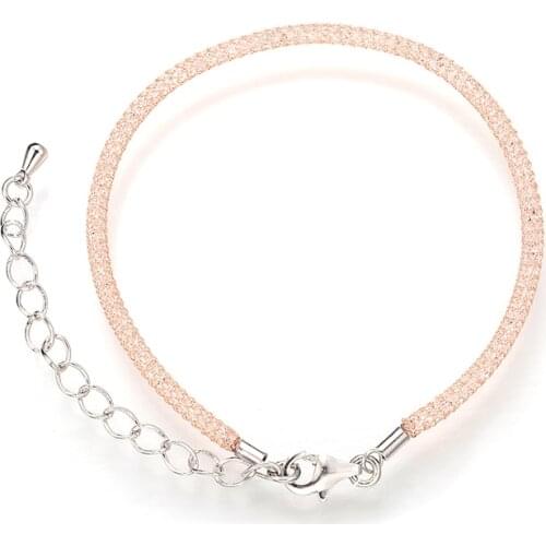 ZHUKOU 2.5x24mm Bracelets for Women Charm Bracelet for Best friend Brass Cubic Zirconia Chain Bracelets model:VL8