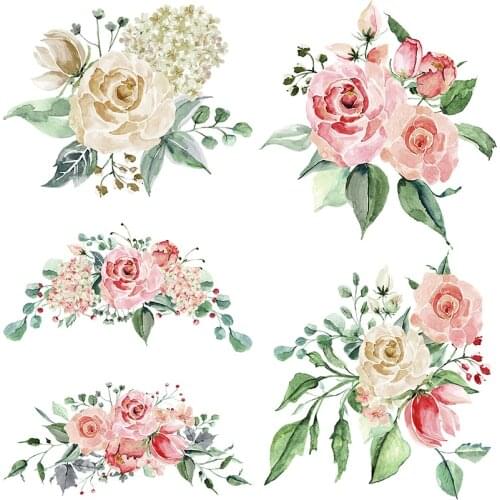 Three Ratels QC362 Painted colorful flower Wall Stickers Baby Room Decoration Bedroom Decor Wall Decals for bathroom