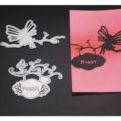 Flower Fairy Metal Cutting Dies Stencils Letter Butterfly DIY Scrapbooking Photo Album Decorative Embossing Craft Template