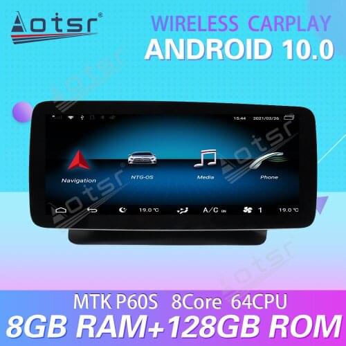 For Mercedes-Benz E RHD 12.3 Inch Android 10 Carplay Car Multimedia Radio Player GPS Navigation Stereo
