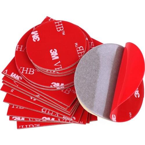 3M VHB 5608 Double Sided Acrylic Foam Tape Heavy Duty Installation Tape Choose Wide 10PCS Die Cut Shape Round/Rectangle