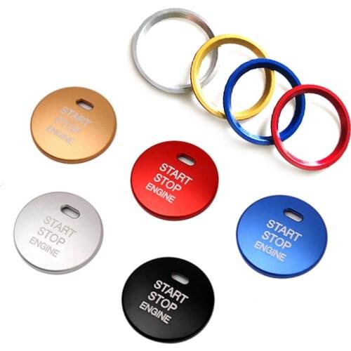 For Mazda 3 Axela CX-4 CX-5 CX-3 Aluminum Alloy Car Start Stop Engine Button Ring Sticker Cover