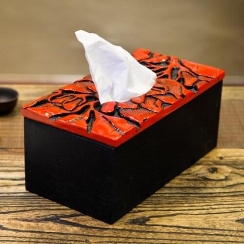 Creative classic living room decoration tissue box Brief retro pastoral decoration tissue box