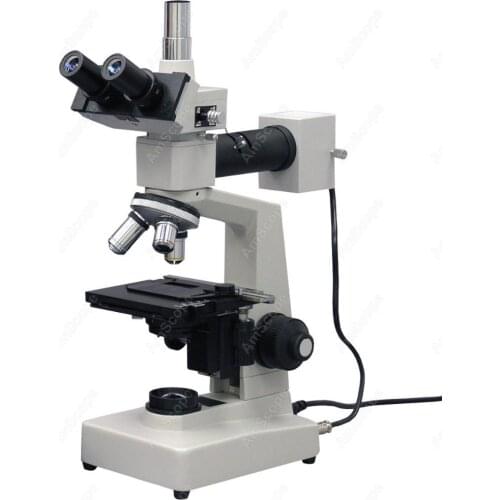 Metallurgical Microscope--AmScope Supplies 40X-1600X Metallurgical Microscope with Top and Bottom Lights