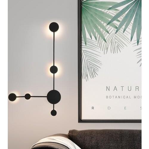 Minimalist led wall light living room decoration nordic modern bedroom personality creative bedside wall lamps Indoor Luminaire