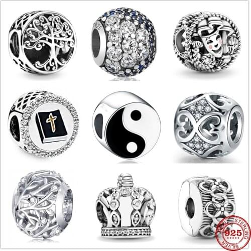 New 925 Sterling silver Christian gossip life tree Beads Fit Pandora Charms Silver 925 Original Bracelet DIY Jewerly For Women