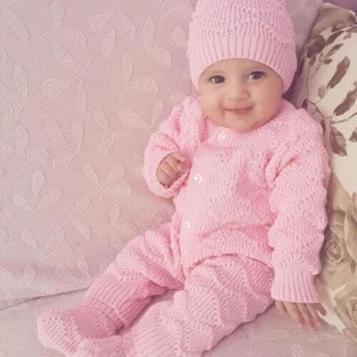 Dented Knitwear Girl Baby Pink