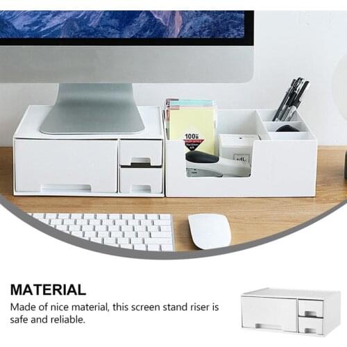 1Pc Household Monitor Elevated Stand Computer Increased Shelf Monitor Rack Computer Monitor Screen Increase Storage Box