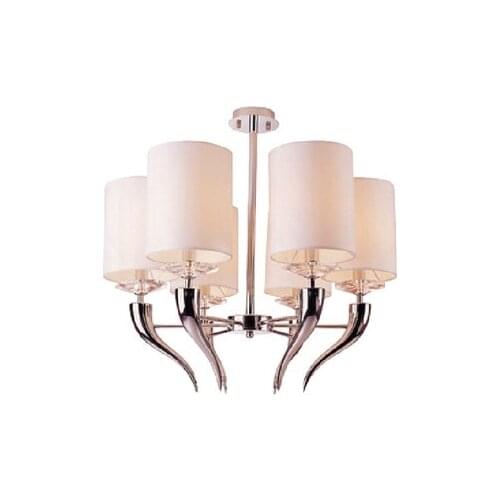 European Style Iron Fabric Horn Pendant Light Fabric Dining Rooms Fashion Horn Bar Hanging Lighting Ing hanglamp