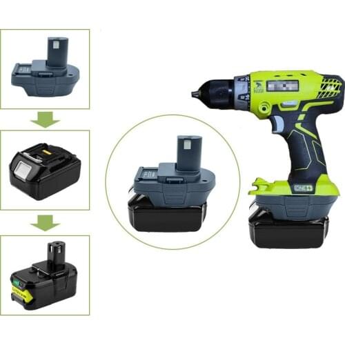 Battery Adapter Converter for Makita 18V LXT BL1860B/BL1860/BL1850B/BL1850/BL1840/BL1830B/BL1830/BL1820/BL1815 To Ryobi Li-Ion
