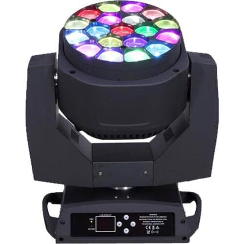 DMX Big Bee Eyes zoom wash light 19x15w RGBW 4IN1 LED beam moving head DJ lights Disco music party stage lighting projector