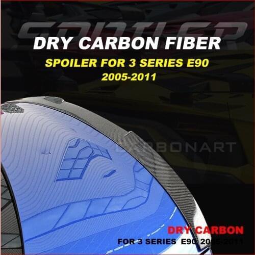Rear Trunk spoiler for E90 Dry Carbon Fiber M4 Type Spoiler trunk spoiler for bm w E90 3 Series 318i 320i 325i 330i 2020