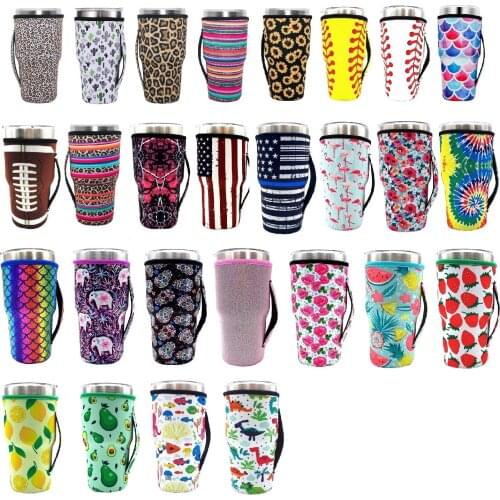 10pcs/lot Reusable Iced Coffee Cup Sleeve Neoprene Insulated Sleeves Cup Cover Holder Idea for 30oz-32oz Tumbler Cup