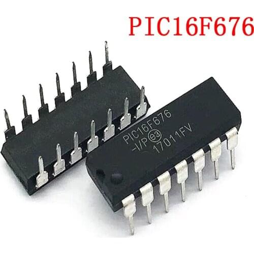 2pcs PIC16F676-I/P DIP14 PIC16F676 DIP PIC16F676-IP DIP-14