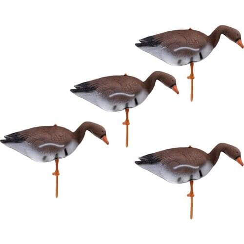 4 Pcs Floating Swan Decoy Scarer 3D Realistic Gear Decoy Garden Lawn Ornaments Simulation for Hunting Fishing Garden Decors