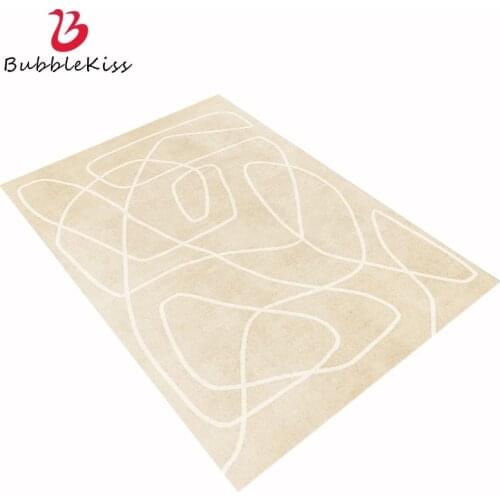 Bubble Kiss Abstract Lines Carpets For Living Room Nordic Art Geometric Pattern Floor Mat Bedroom Decor Crystal Velvet Area Rugs