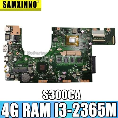Akmey with 4G RAM I3-2365M S300CA Laptop motherboard For Asus VivoBook S300CA S300C S300 Test original mainboard