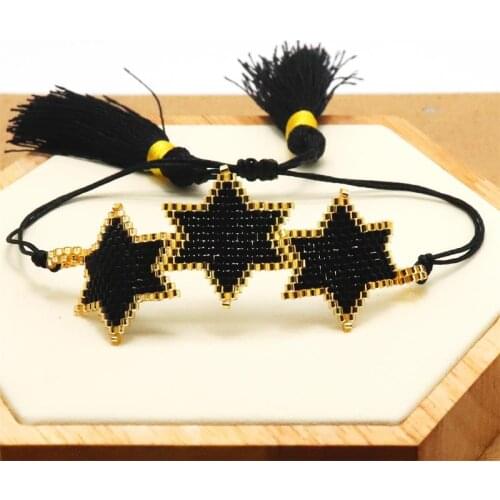 Zhongvi Black Star Bracelet Pulseras Mujer Moda 2020 MIYUKI Jewelry Tassel Armband Insta Fashion Charm Bracelets Women Gift